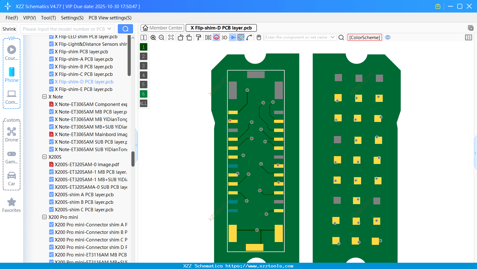 VIVO X Flip-shim-D PCB Layer